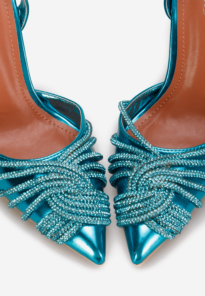 Viviana kék tűsarkú cipő 