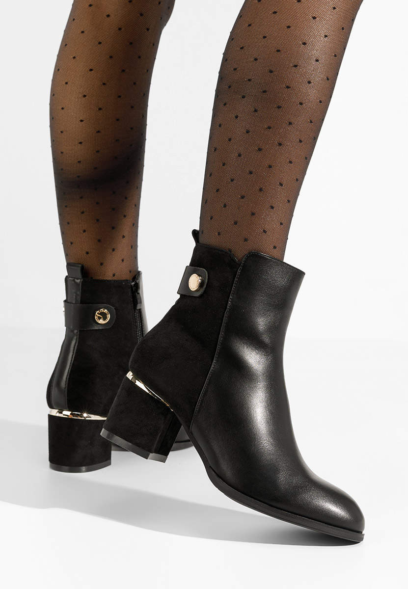 Sikora v2 fekete bokacsizma vastag sarokkal