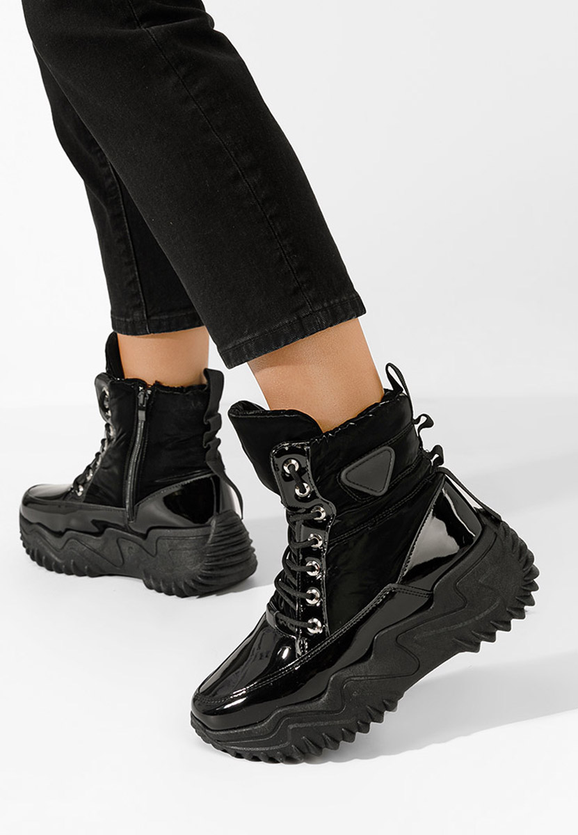 Nalonia fekete telitalpú platform sneaker