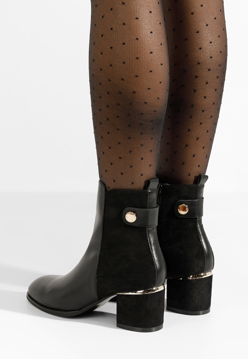 Sikora v2 fekete bokacsizma vastag sarokkal