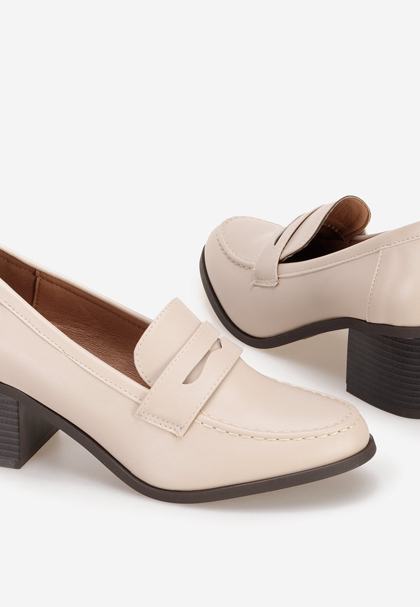 Sereya bézs női loafer cipő