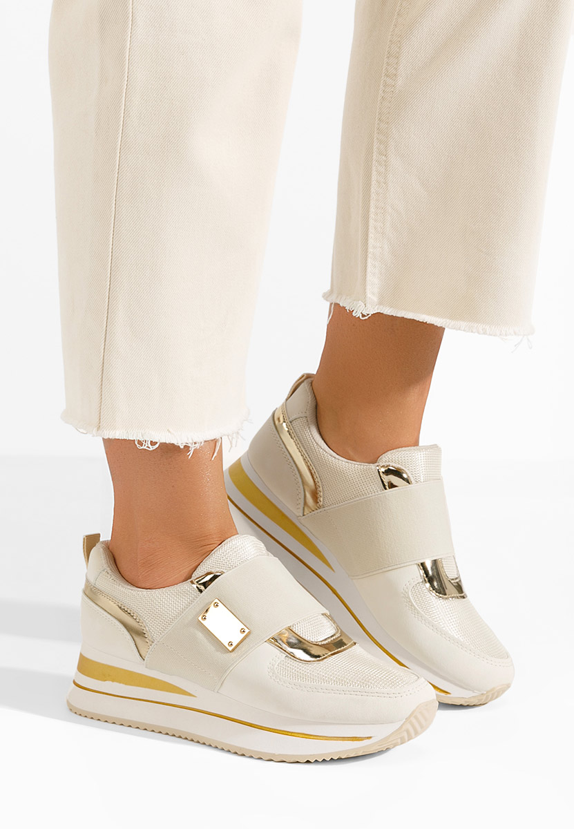 Leotava bézs platform sneaker cipő 