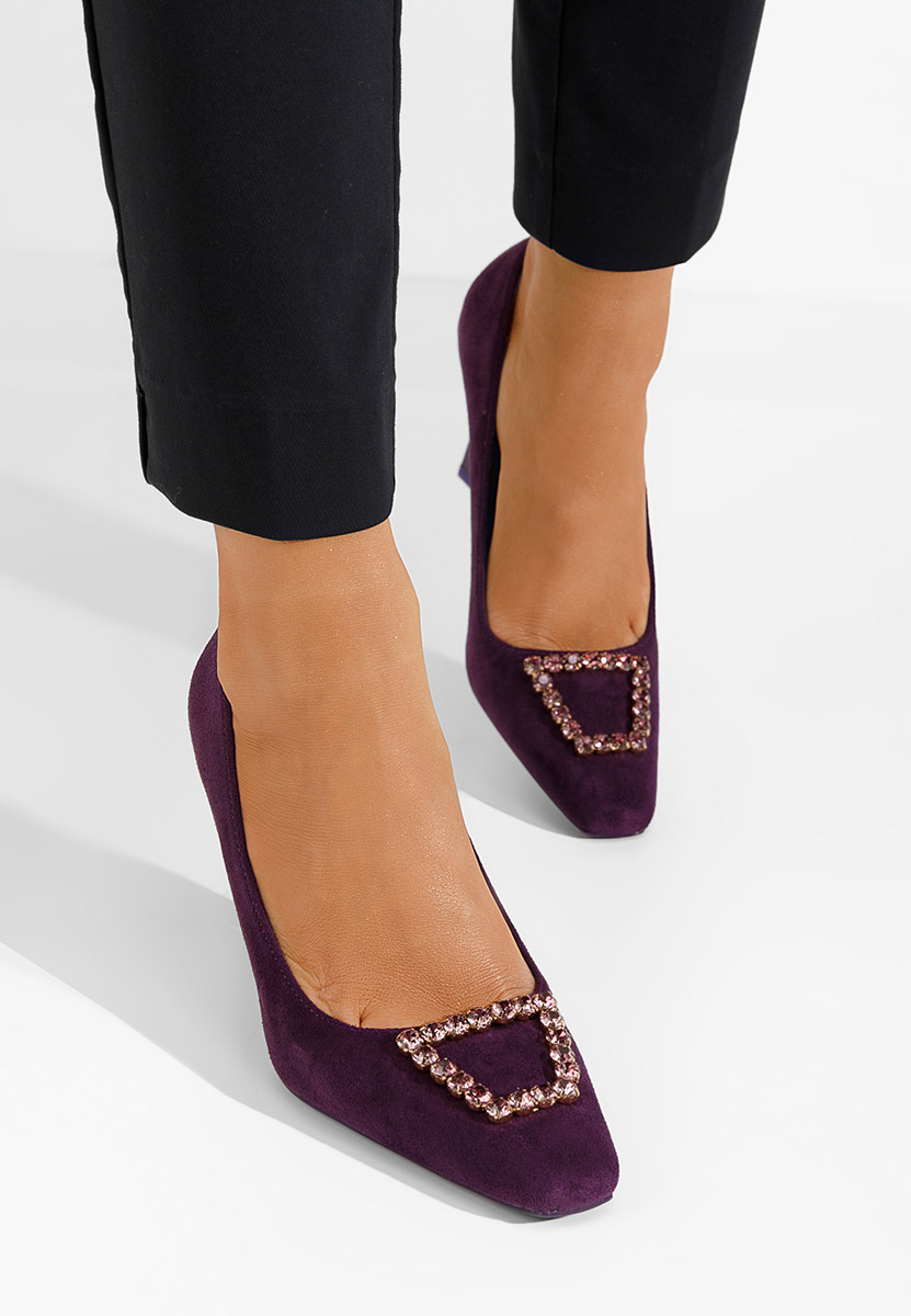 Zerna lila tűsarkú cipő 