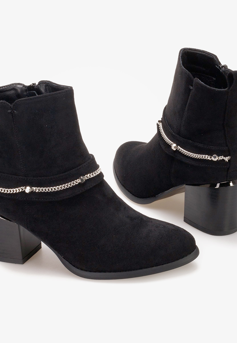 Katilea fekete bokacsizma vastag sarokkal