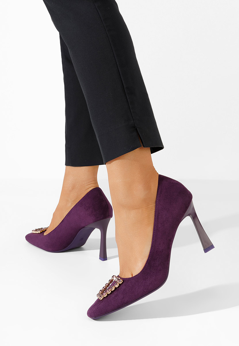 Zerna lila tűsarkú cipő 