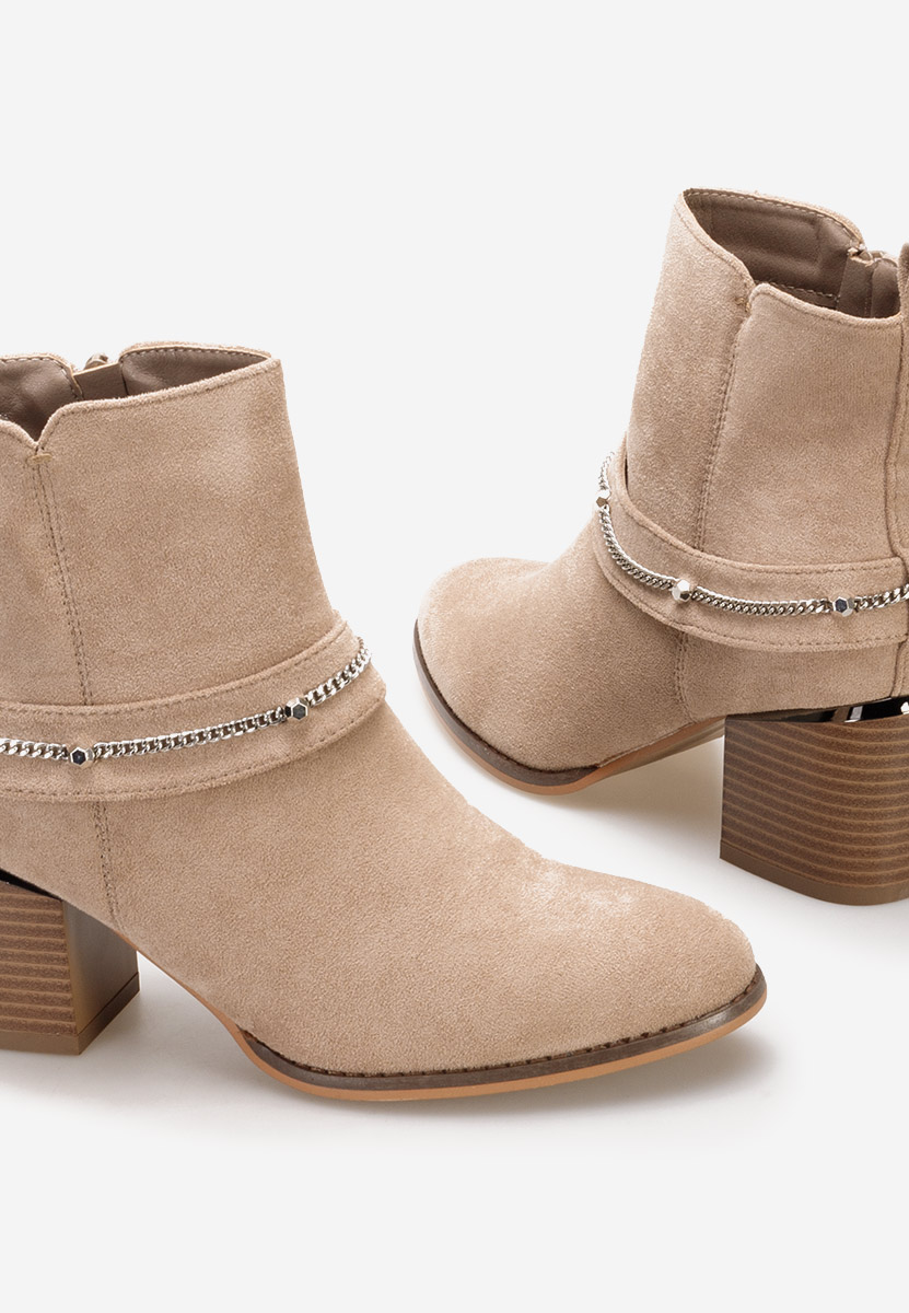 Katilea khaki bokacsizma vastag sarokkal