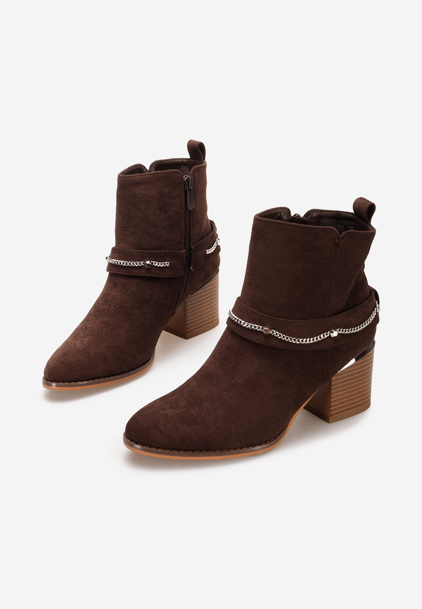 Katilea barna magassarkú bokacsizma