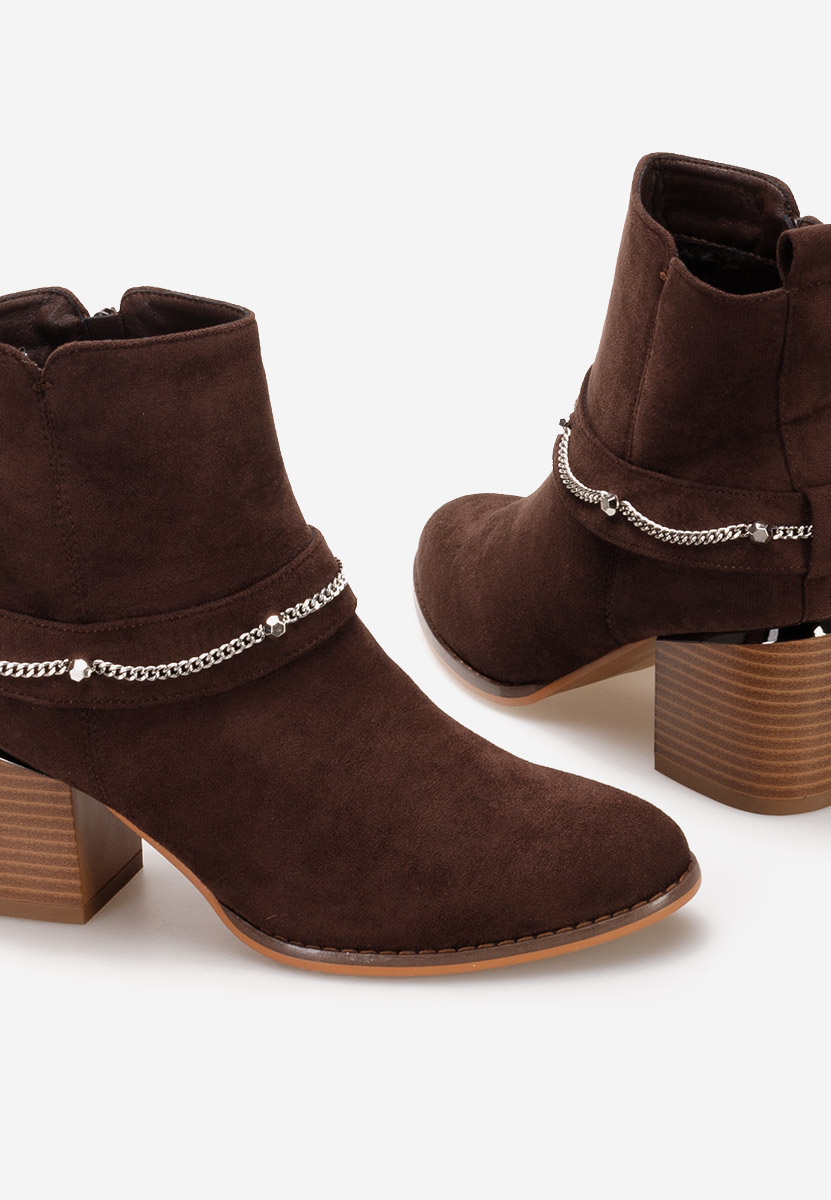 Katilea barna magassarkú bokacsizma