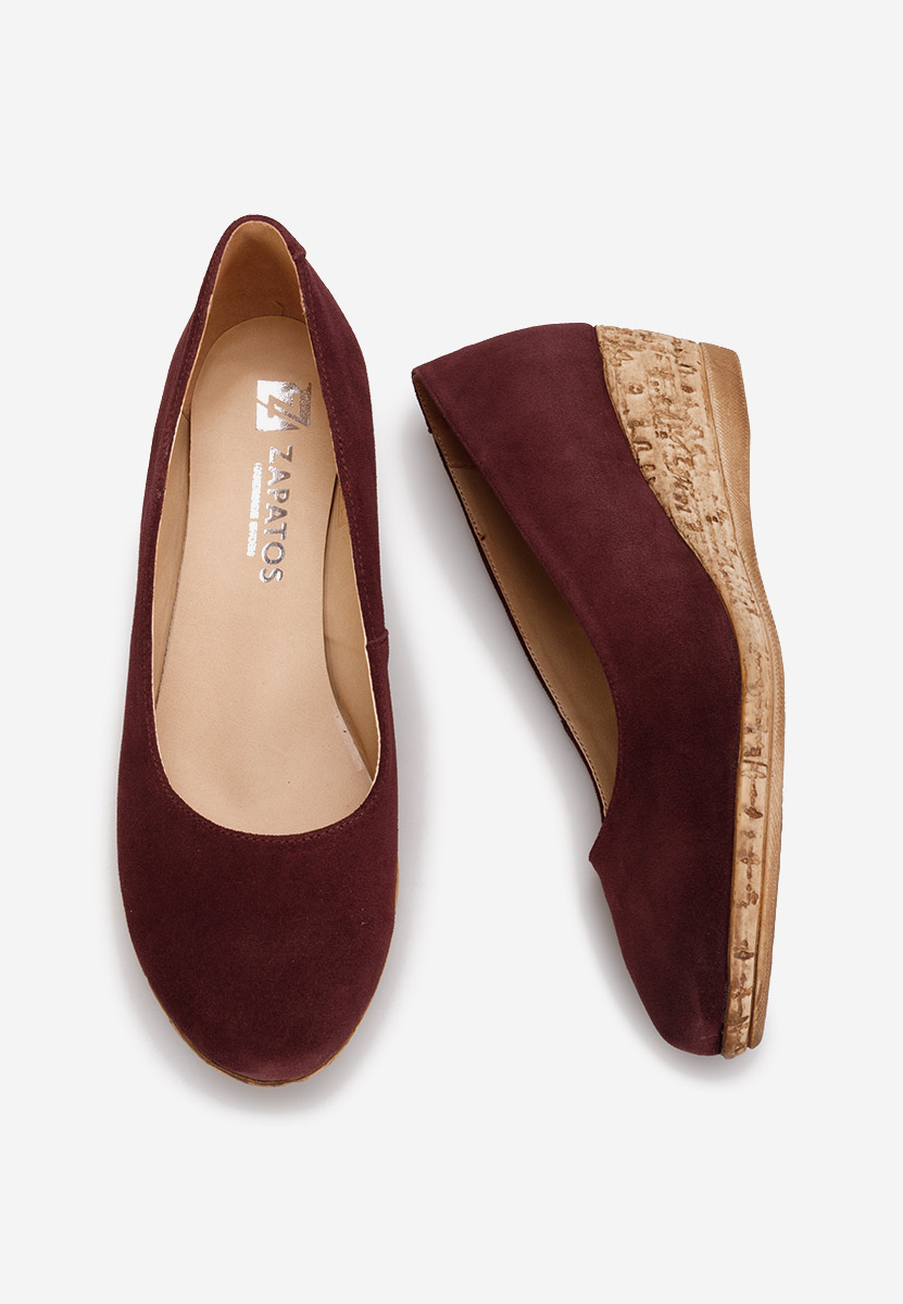 Sonia borvörös platform cipők