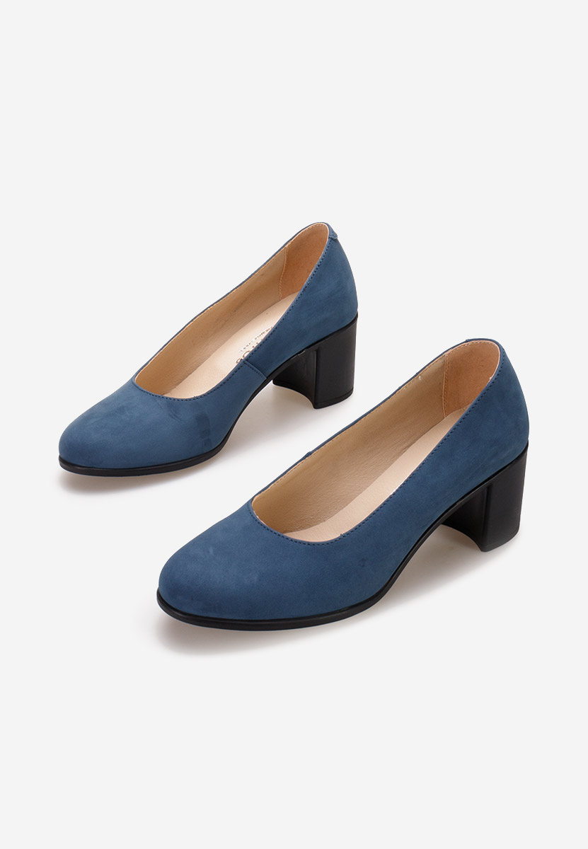 Dalida kék bőr félcipő
