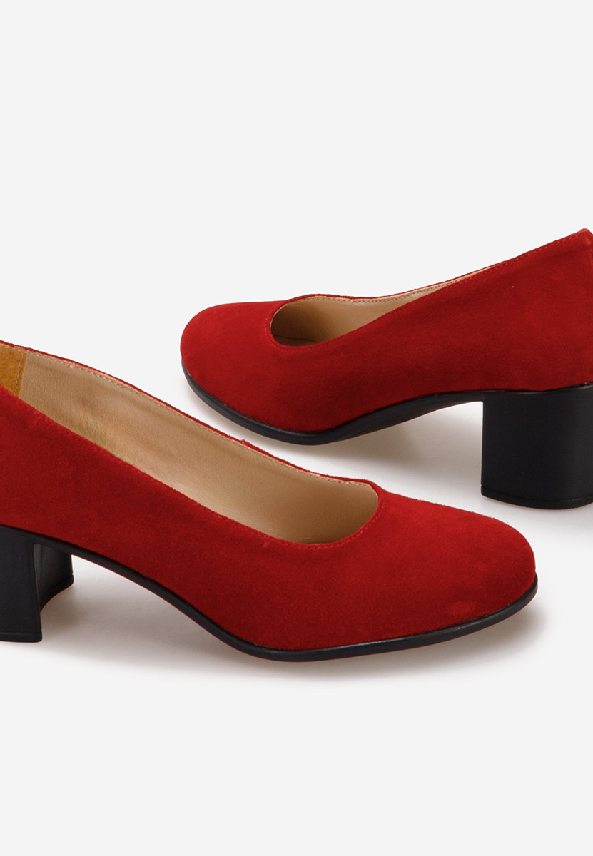 Dalida piros bőr félcipő