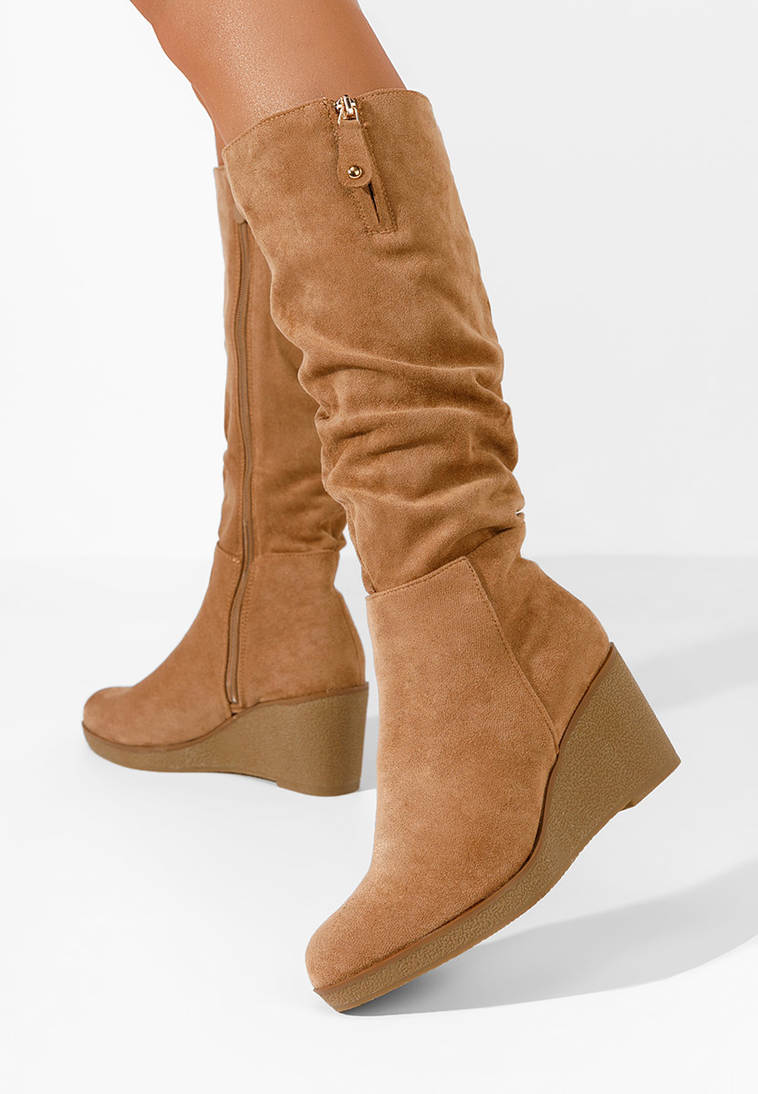 Chloe camel platform csizma