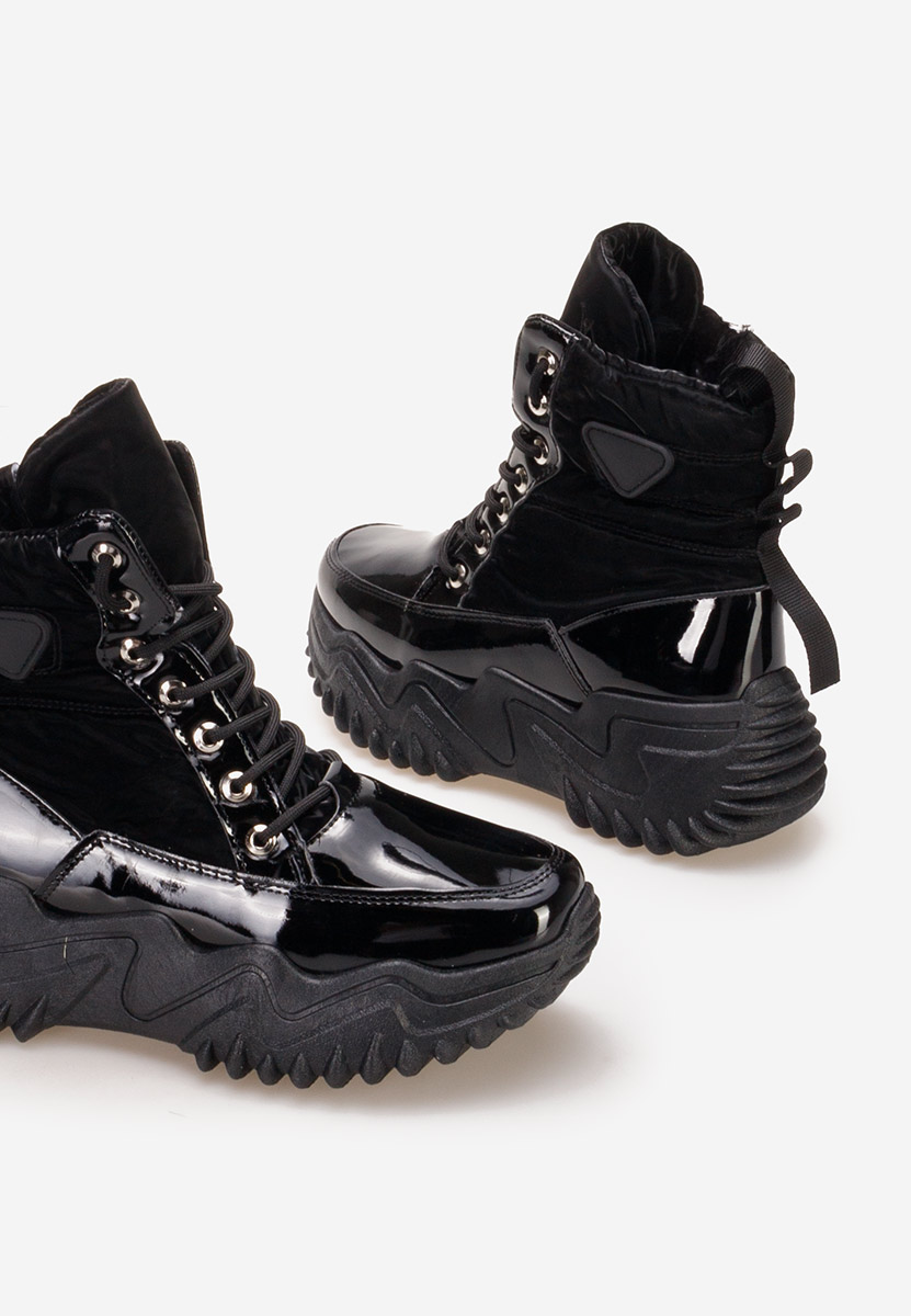 Nalonia fekete telitalpú platform sneaker