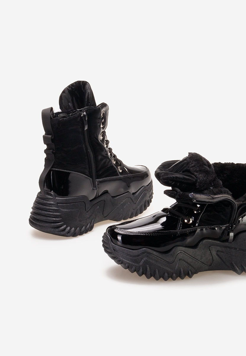 Nalonia fekete telitalpú platform sneaker