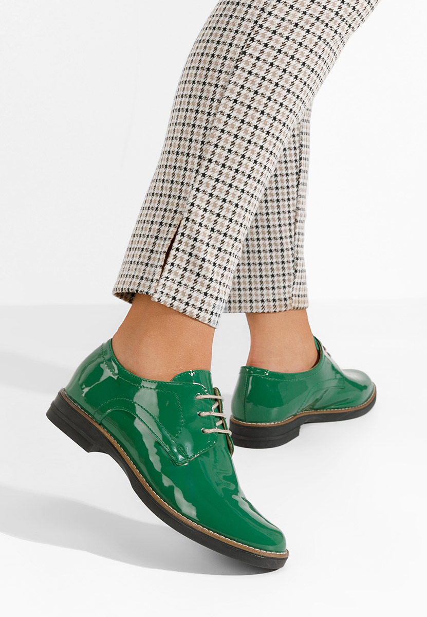 Otivera v3 zöld női bőr derby cipő