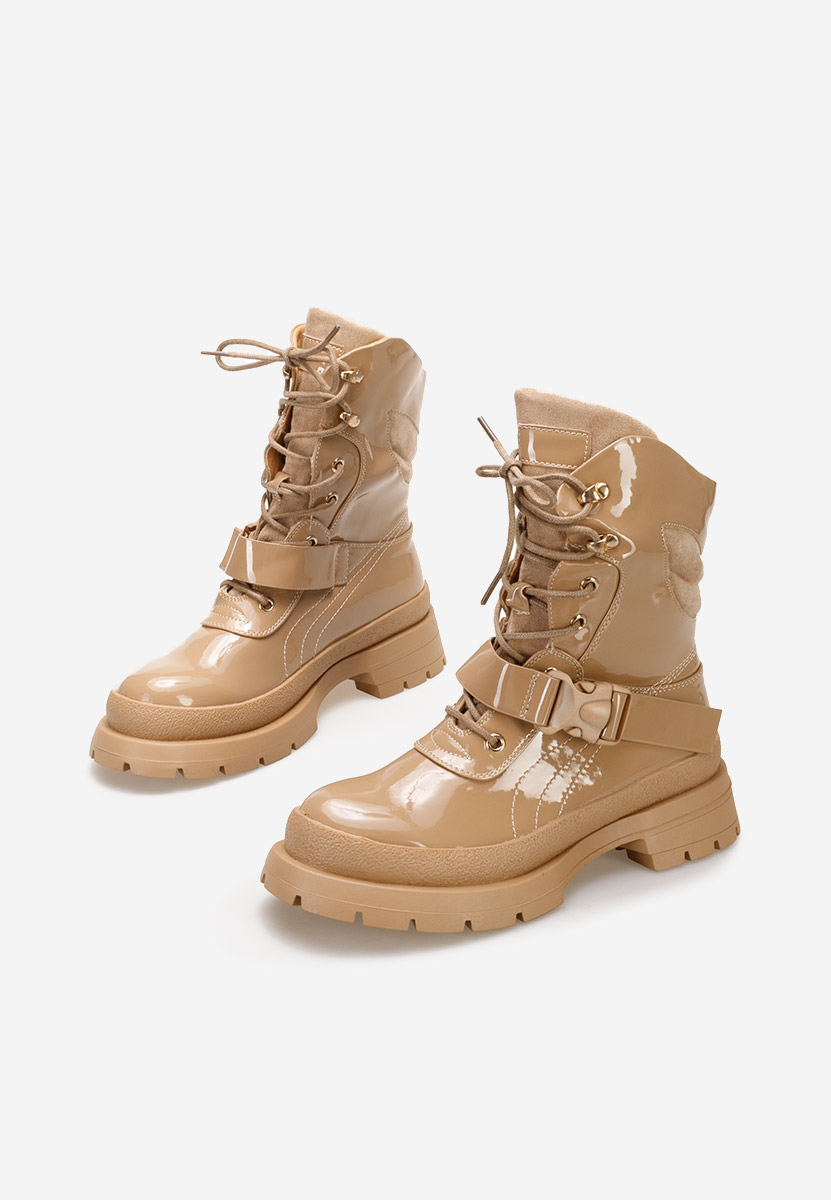 Zimora khaki telitalpú platform bokacsizma