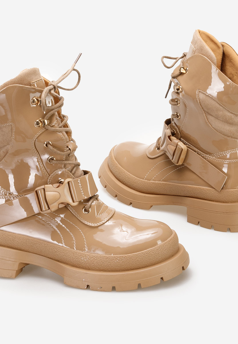 Zimora khaki telitalpú platform bokacsizma