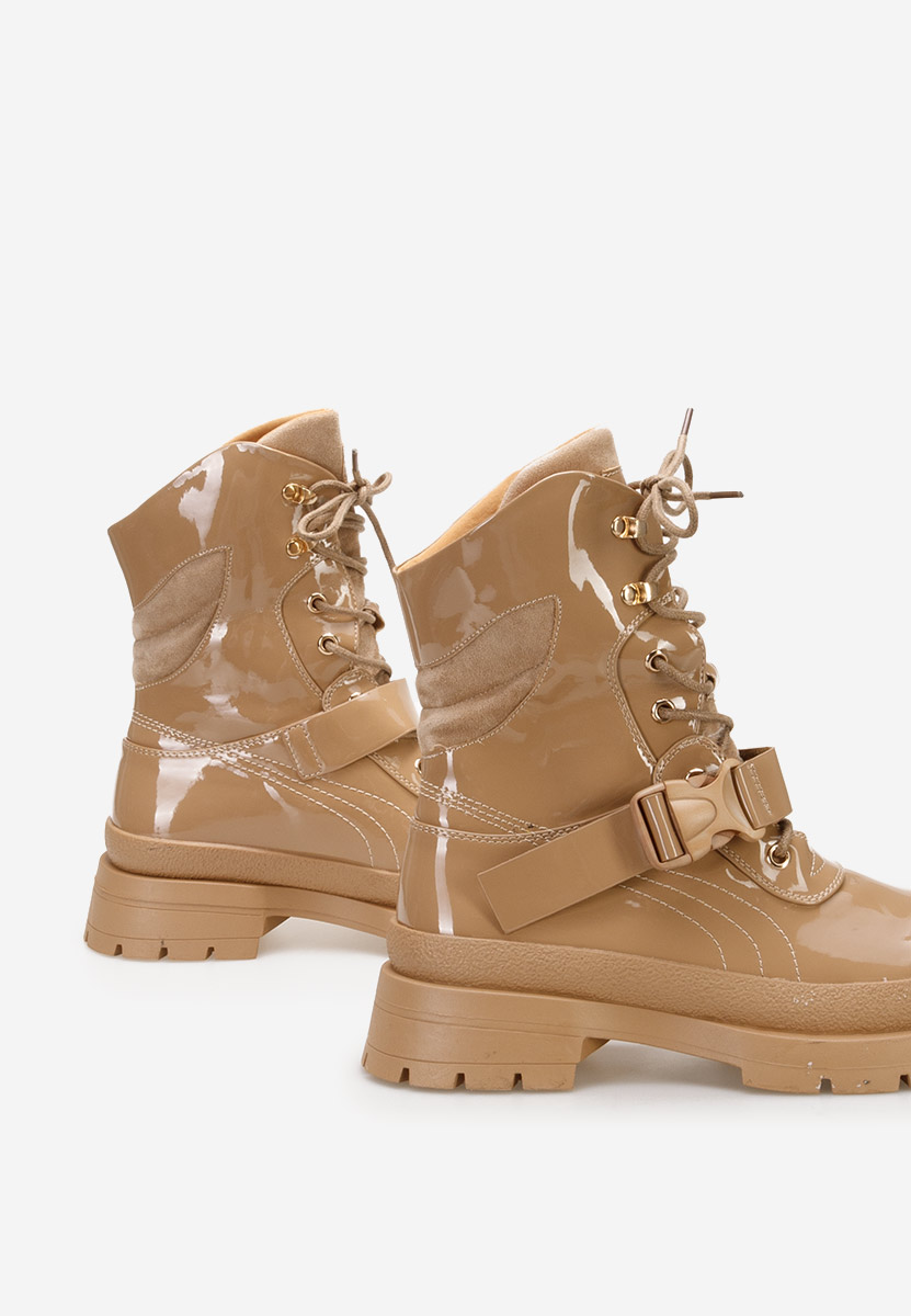 Zimora khaki telitalpú platform bokacsizma