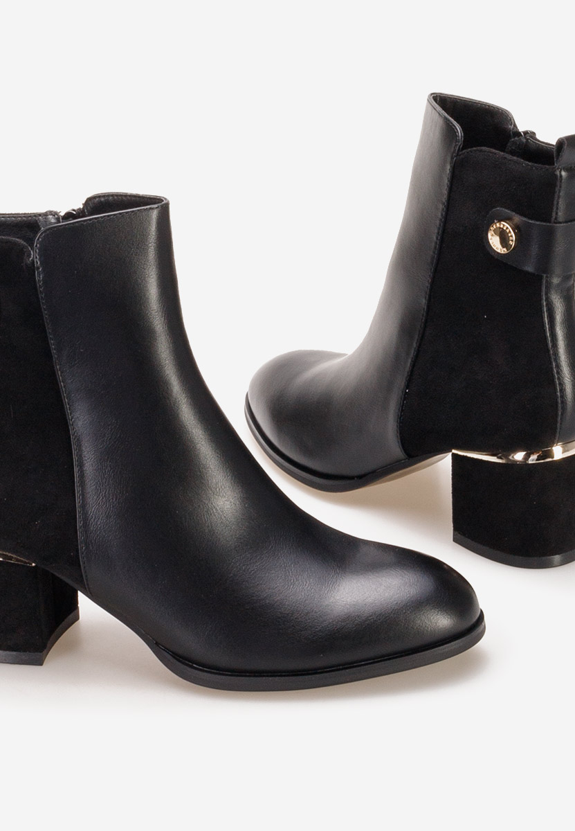 Sikora v2 fekete bokacsizma vastag sarokkal