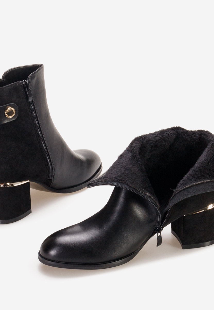 Sikora v2 fekete bokacsizma vastag sarokkal