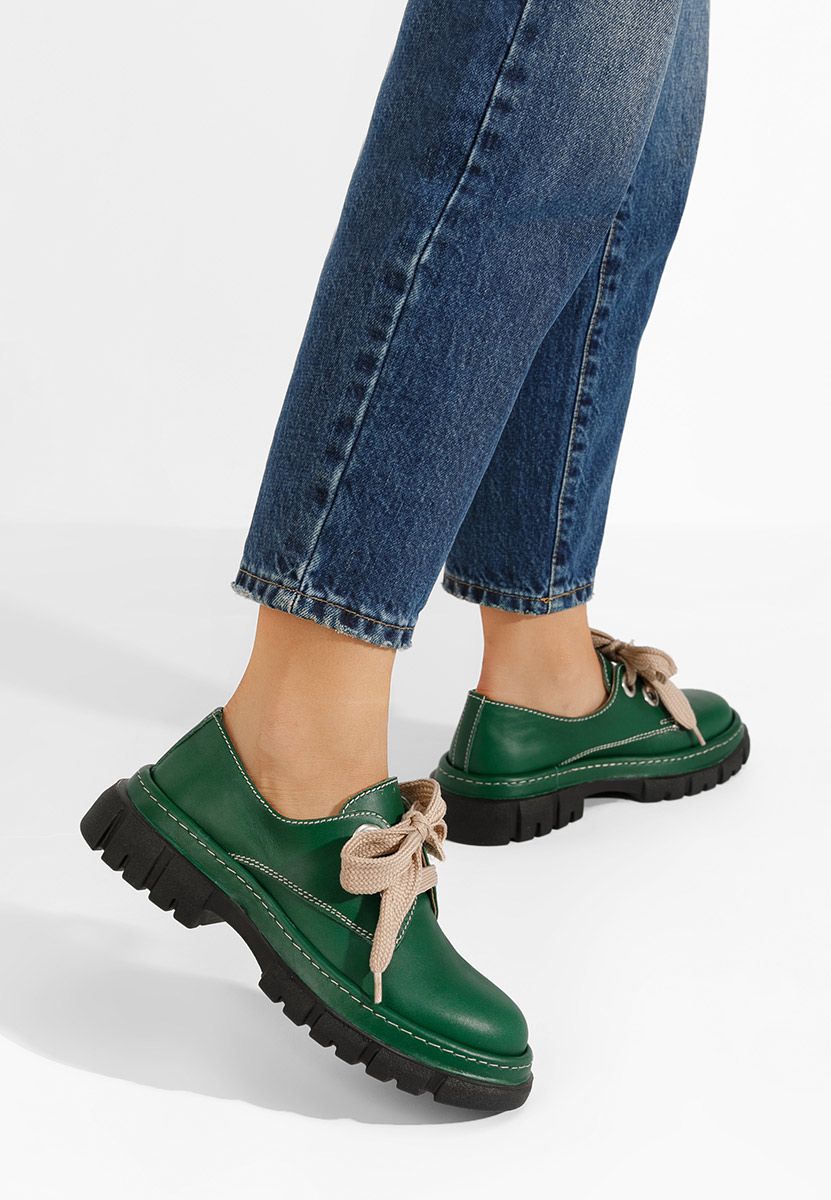 Dasha V2 zöld női bőr félcipő