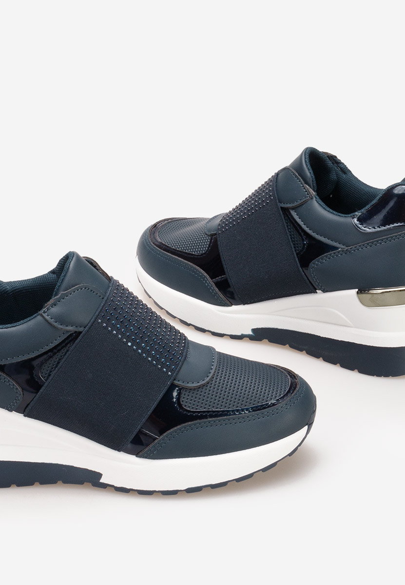 Valesca tengerészkék platform sneaker cipő 