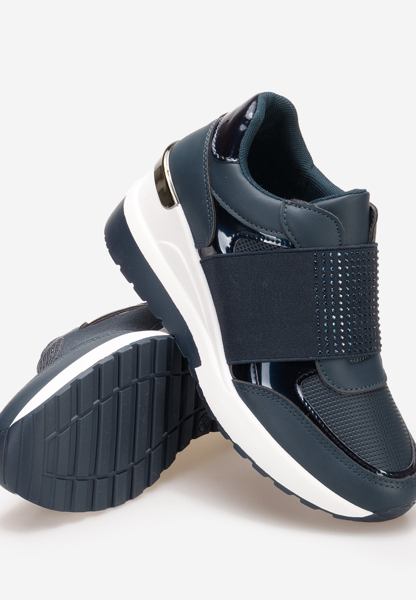 Valesca tengerészkék platform sneaker cipő 