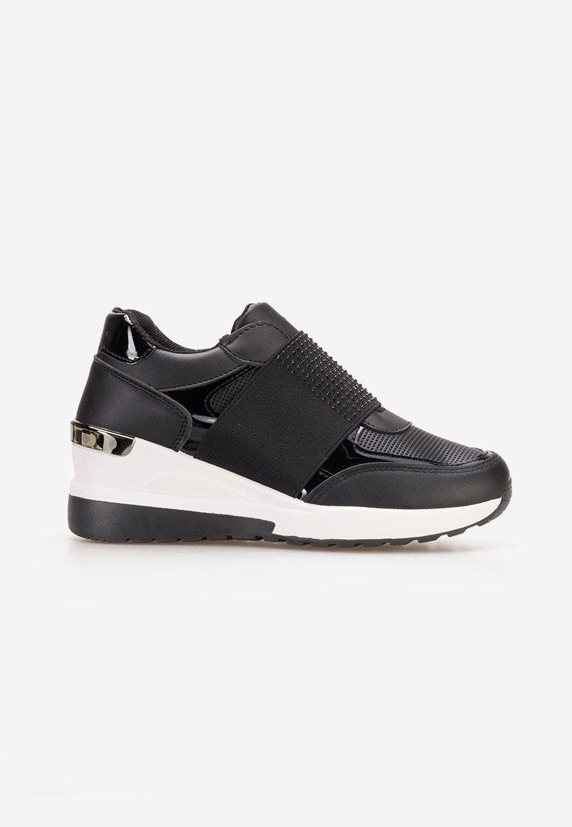 Valesca fekete platform sneaker cipő 