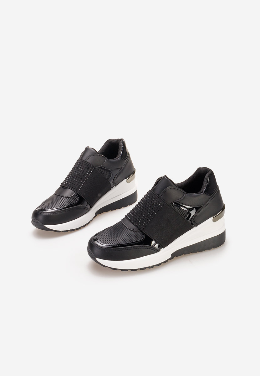 Valesca fekete platform sneaker cipő 