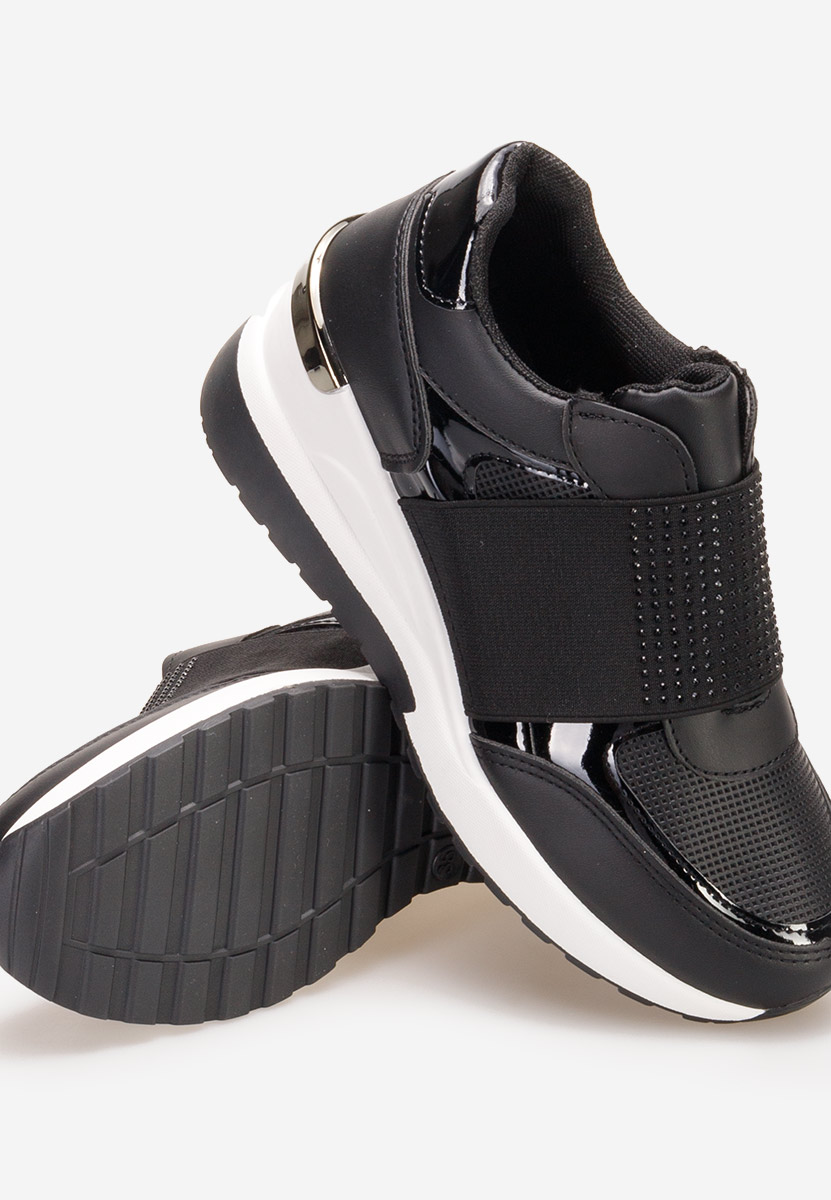 Valesca fekete platform sneaker cipő 