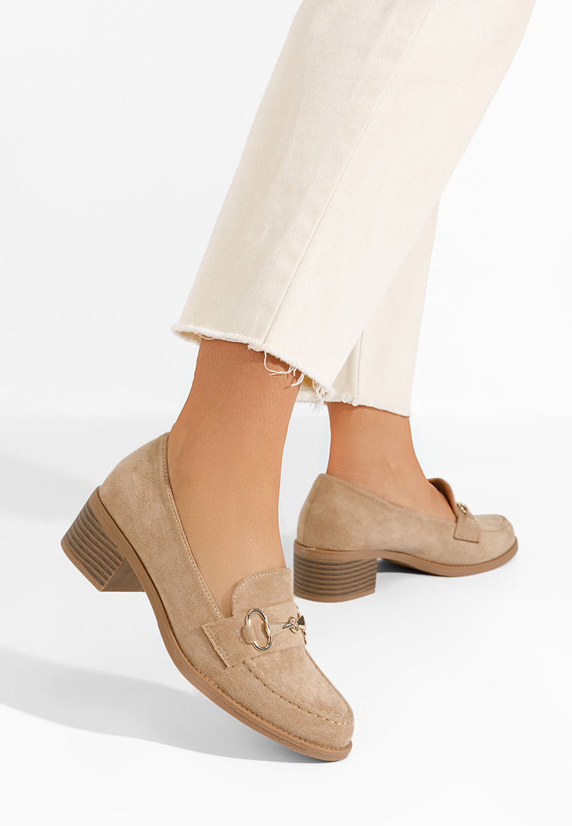 Empress khaki női loafer cipő