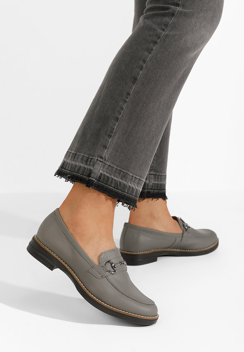 Evadne szürke női loafer cipő