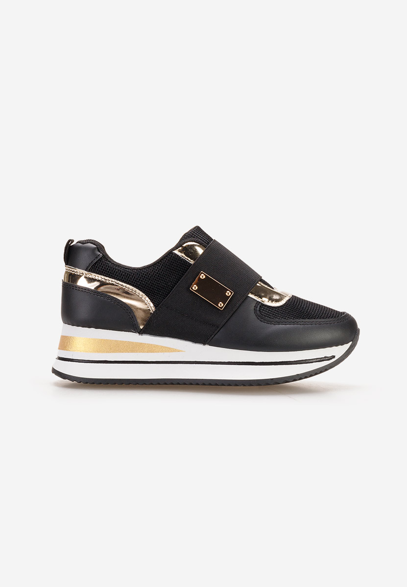 Leotava fekete platform sneaker cipő 
