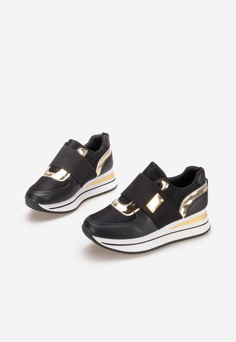 Leotava fekete platform sneaker cipő 