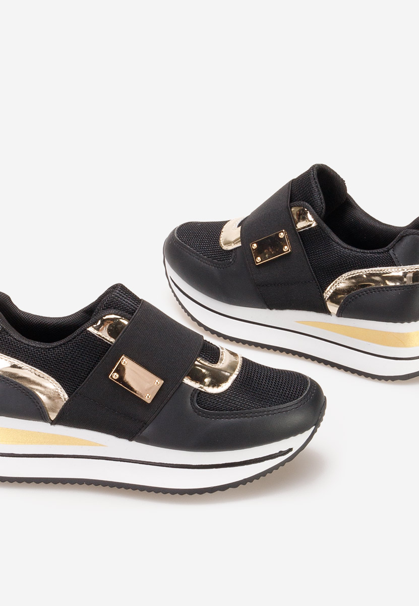 Leotava fekete platform sneaker cipő 