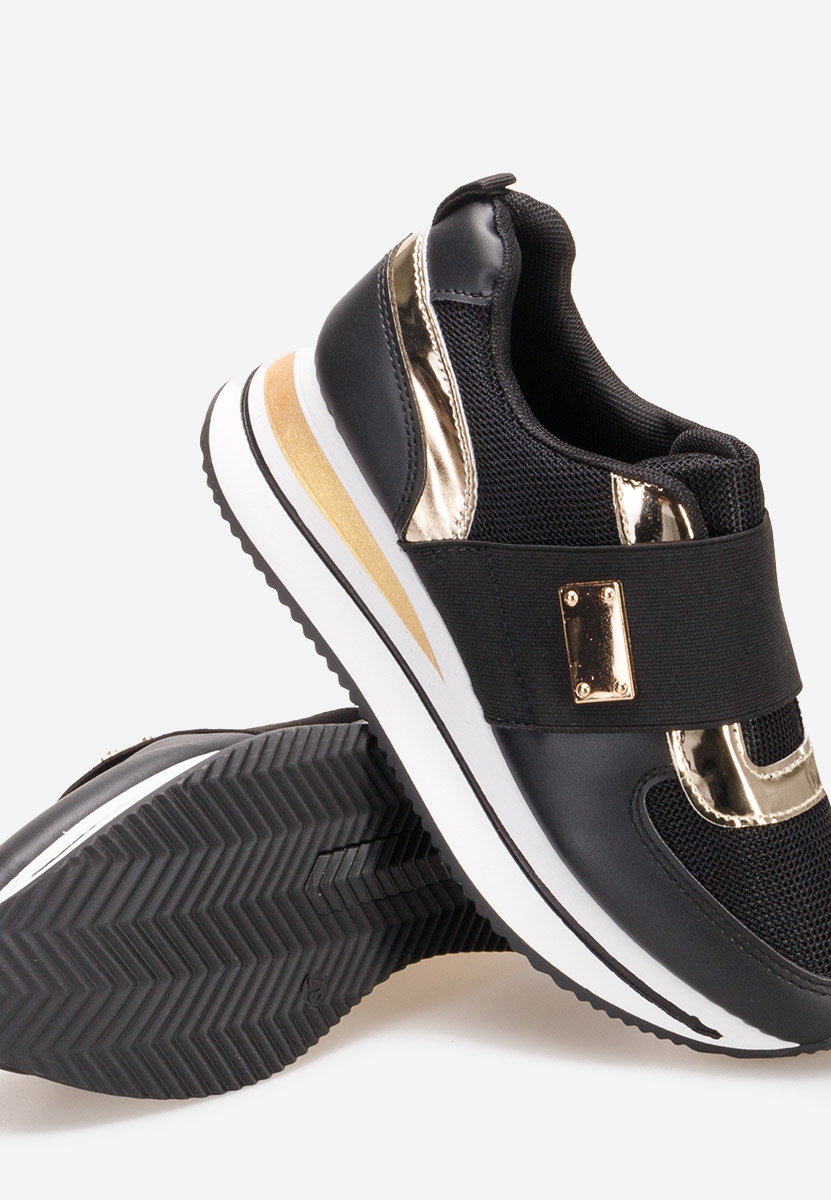 Leotava fekete platform sneaker cipő 