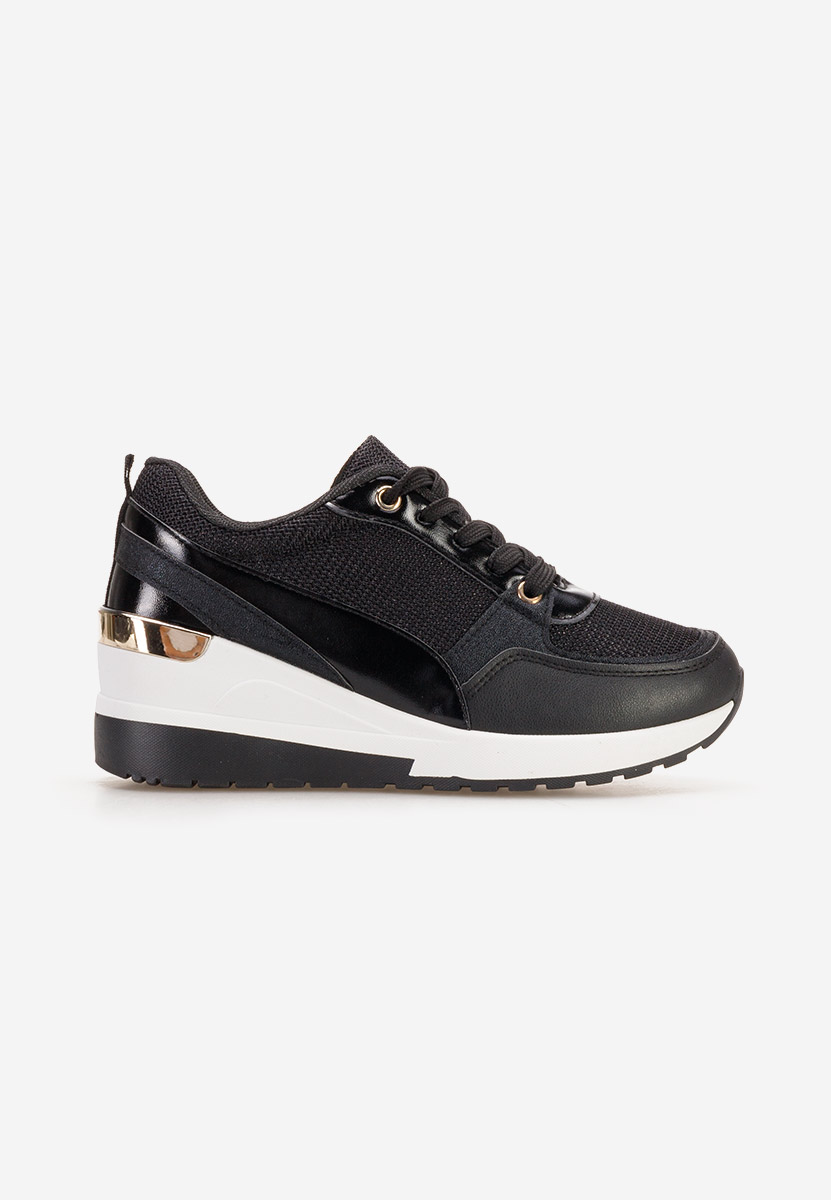 Tevega fekete platform sneaker cipő 