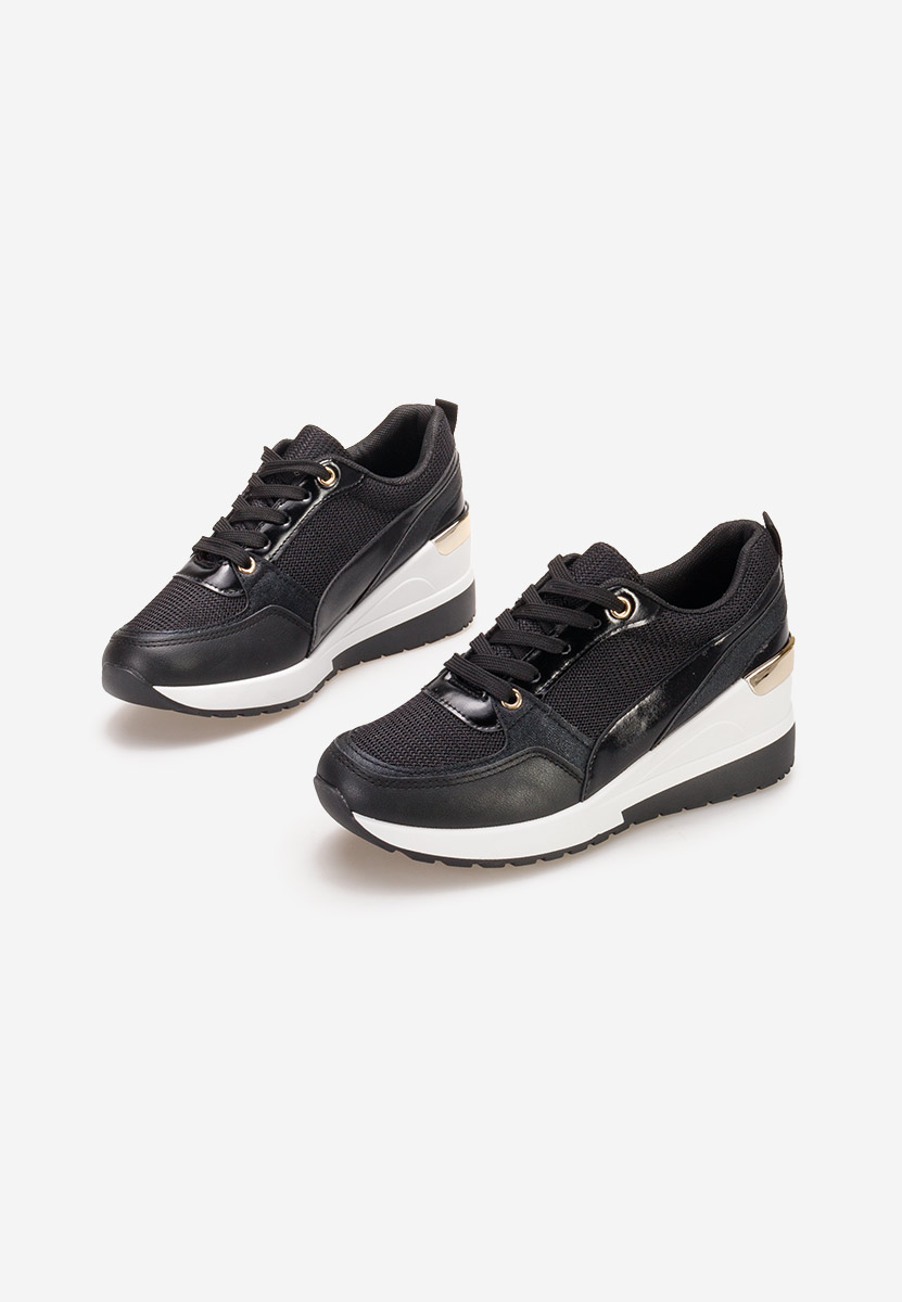 Tevega fekete platform sneaker cipő 