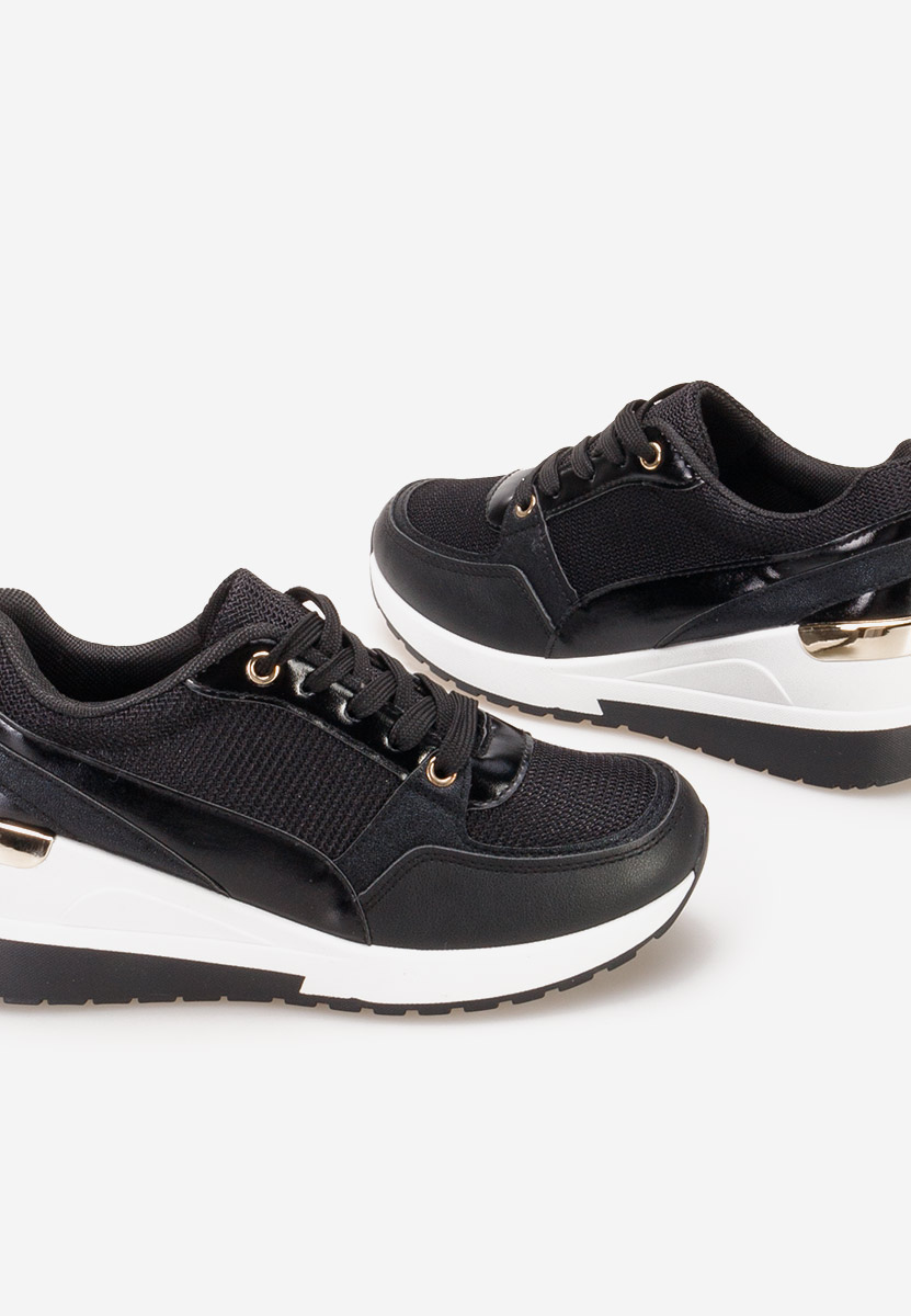Tevega fekete platform sneaker cipő 