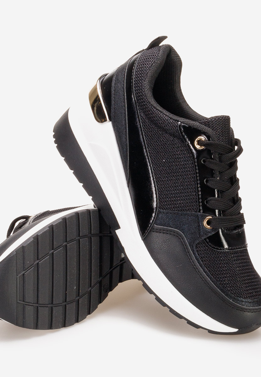 Tevega fekete platform sneaker cipő 