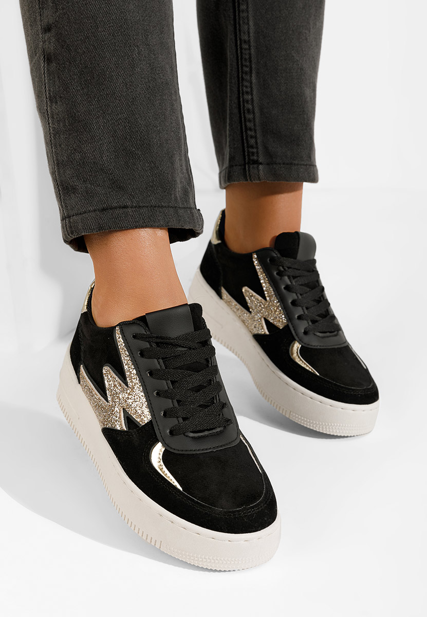 Nadine fekete telitalpú platform sneaker
