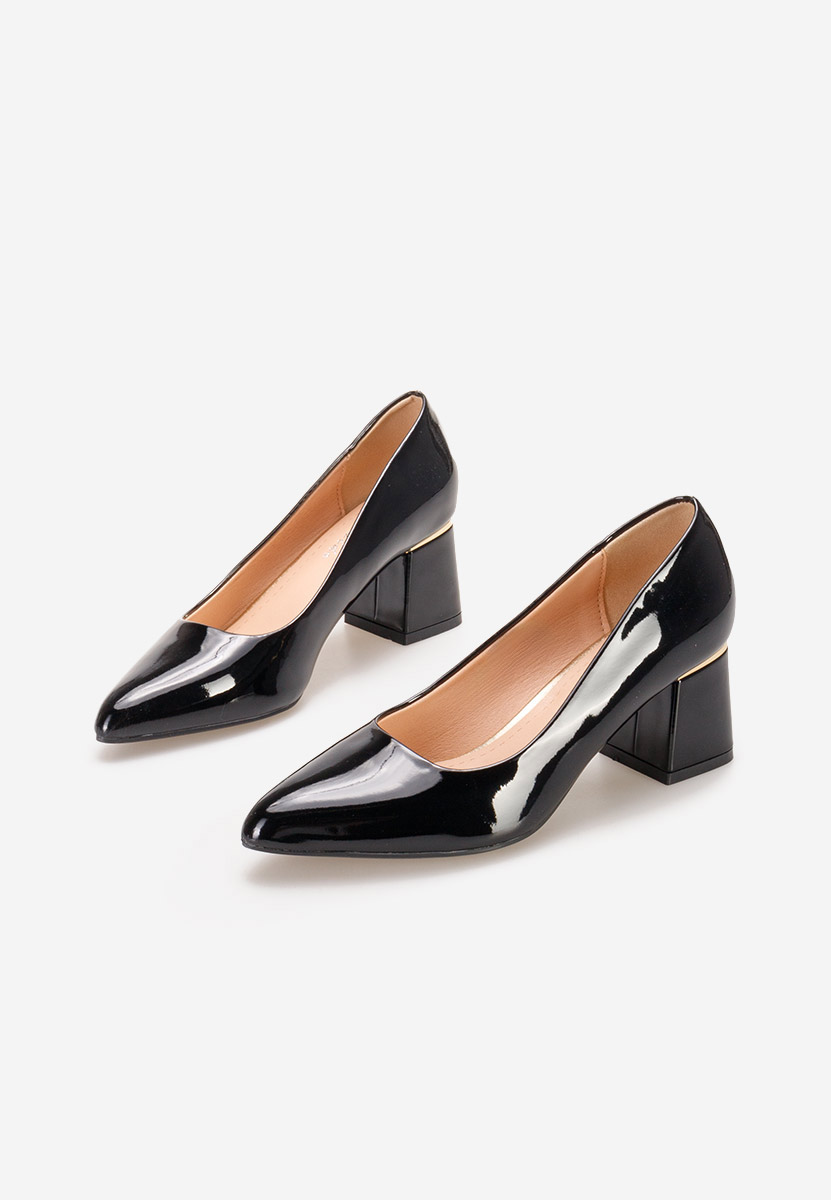 Aretha fekete vastag sarkú magassarkú 