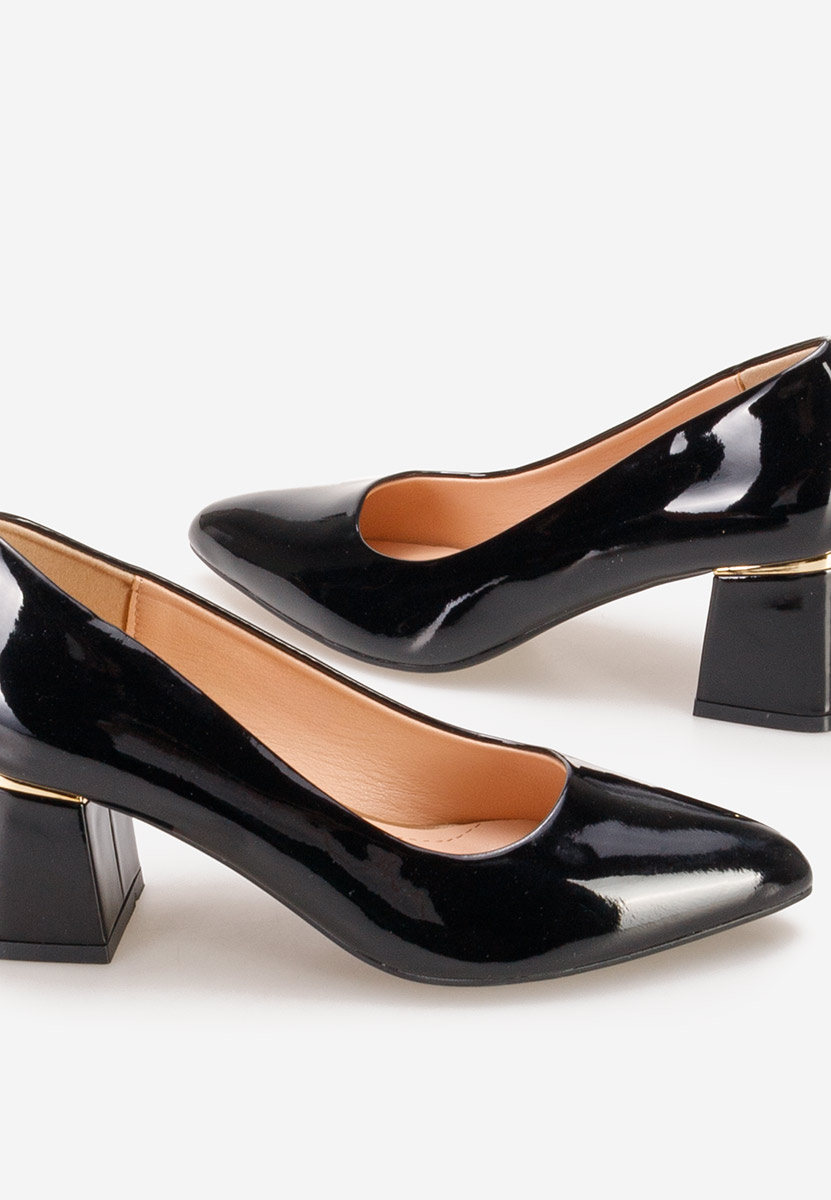 Aretha fekete vastag sarkú magassarkú 