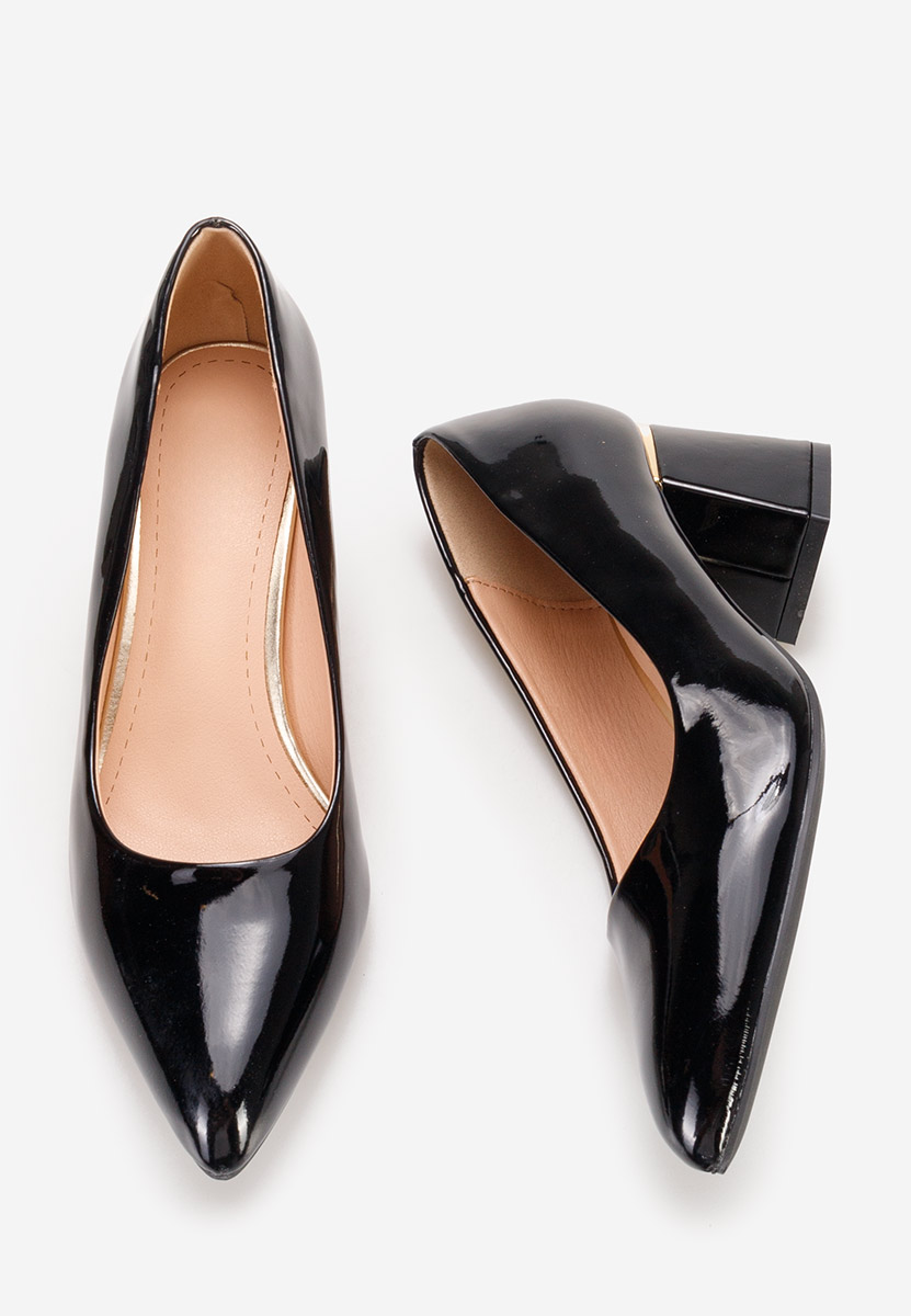 Aretha fekete vastag sarkú magassarkú 