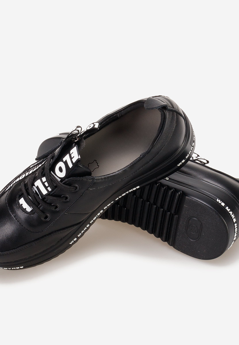 Elova fekete telitalpú platform sneaker