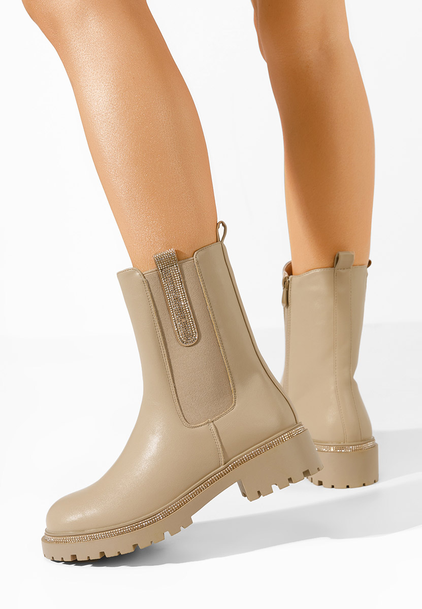 Nellie khaki chelsea bokacsizma