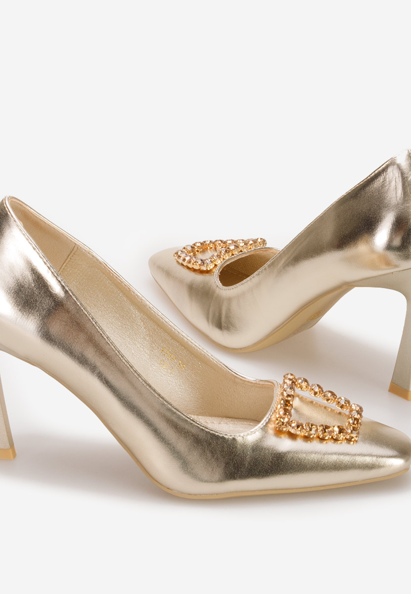 Zerna aranyszínü tűsarkú cipő 