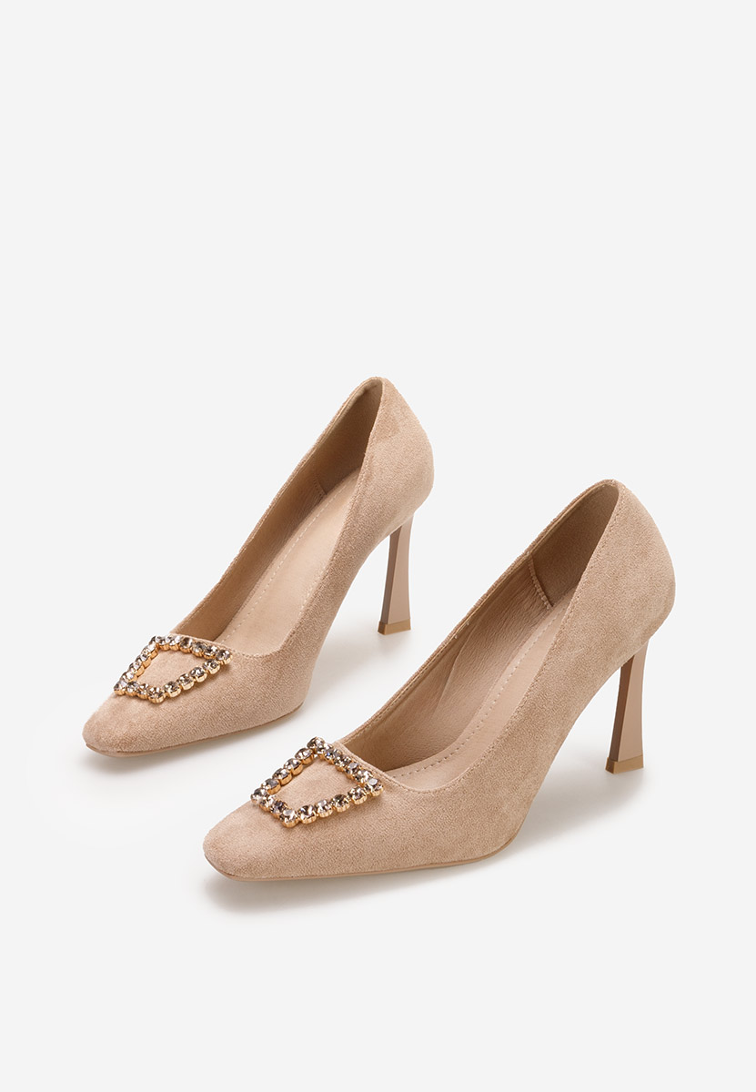 Zerna khaki tűsarkú cipő 