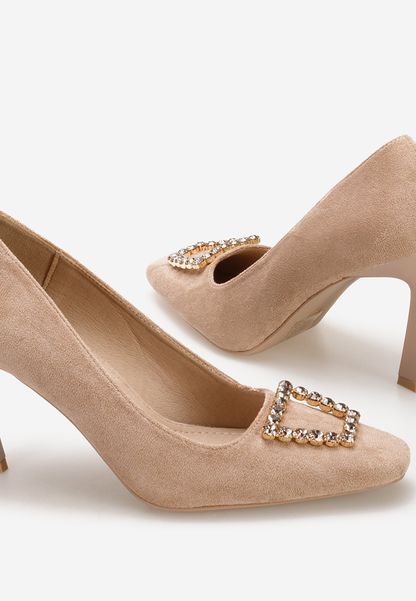 Zerna khaki tűsarkú cipő 