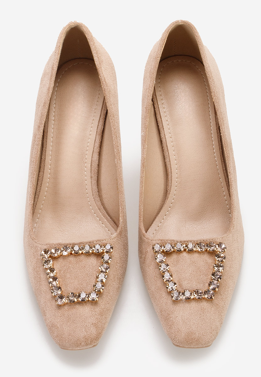 Zerna khaki tűsarkú cipő 